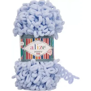 Příze Alize Puffy Fine 875 Šedo-fialová (Příze Puffy Fine 875 Šedo-fialová)