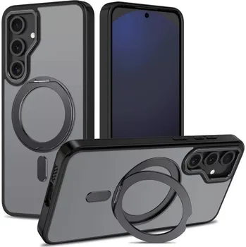 Pouzdro na mobilní telefon Kryt Samsung Galaxy S25 Tech-Protect MagRing MagSafe Matte černý