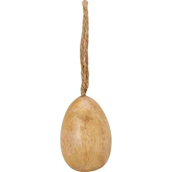 Velikonoční dekorace Wikholmform Dřevěné vajíčko na zavěšení ANJU V.5cm přírodní