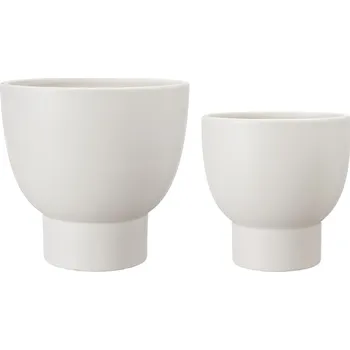 Květináč Wikholmform Keramické květináče MEGAN V.19/15cm SET/2ks bílé