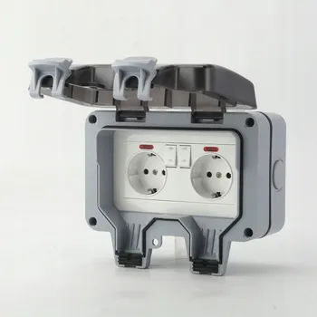 Elektrická zásuvka Nástěnná zásuvka ZREE šedá