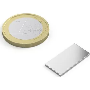 Dekorativní magnet Neodymový magnet kvádr 20&nbsp;×&nbsp;10&nbsp;×&nbsp;1&nbsp;mm, síla 1&nbsp;kg