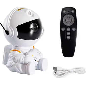 Noční světlo Noční lampa PRO DĚTI PROJEKTOR S DÁLKOVÝM OVLÁDÁNÍM Projektor noční oblohy ASTRONAUT