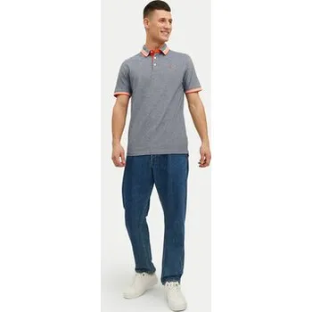 Pánské tričko Jack & Jones Polokošile Paulos 12136668 Šedá Slim Fit XS