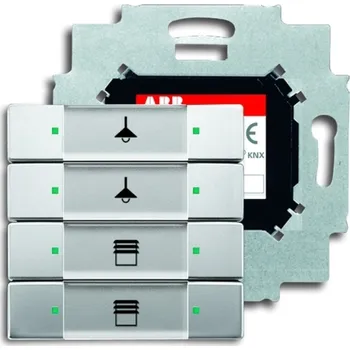 vypínač Prvek ovládací 4násobný ABB Future linear 2CKA006117A0227 ušlechtilá ocel