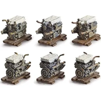 Modelová železnice náklad tankových motorů Maybach (obsah 6 kusů) Liliput L967400