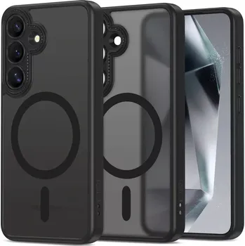 Pouzdro na mobilní telefon Kryt Samsung Galaxy S25 Tech-Protect MagCam MagSafe černý