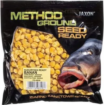 Návnadová surovina KUKUŘICE JAXON METHOD GROUND READY BANÁN 0,5kg