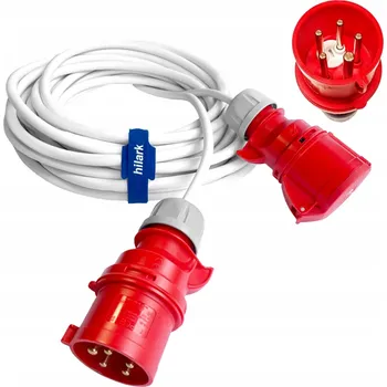 Napájecí kabel Hilark jednoduchý Prodlužovací Kabel do zahrady 2 m 1 ks bílý