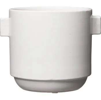 Květináč Wikholmform Kameninový květináč RACHEL V.14cm bílý