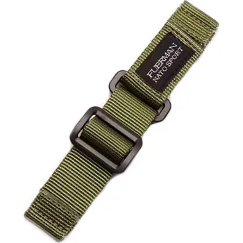 Řemínek na hodinky Nylonový pásek na suchý zip, zelený 22 mm + 5 let záruka a dárek ZDARMA