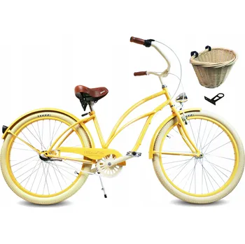 Městské kolo Dámské plážové kolo Cruiser 26" SUNRISE RoyalBi 3 rychlosti retro košík