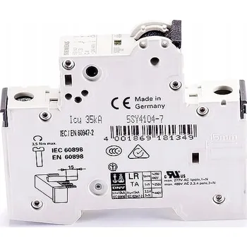 Jistič Jistič Siemens 400 V IP20 4 A