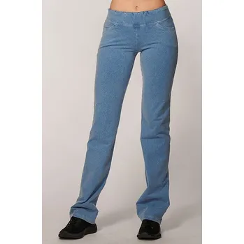 Dámské kalhoty Úzké sportovní dámské kalhoty s riflovým vzhledem 349 délka zkrácená (-5cm) velikost 4XL