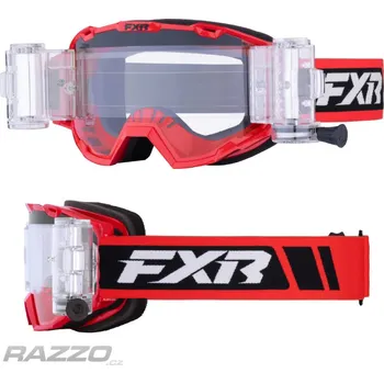 Motocyklové brýle MX brýle s převíjením FXR Maverick Prime Roll-Off Goggle Red