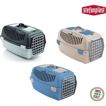 přepravka pro zvíře Přepravka pro psy a kočky Gulliver 3, plastová dvířka, originál, tmavě šedá/světle šedá