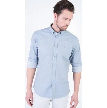 Pánská košile Bavlněná košile s melanžovým vzorem V pohodlném střihu 188631