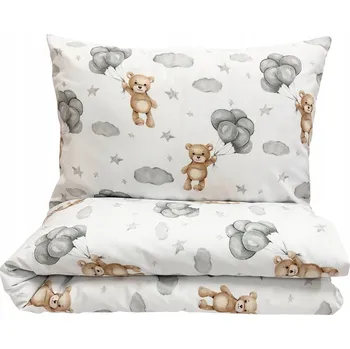 Povlečení Dětské Povlečení 100% bavlna 140x200 medvídci s balónky