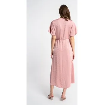 Dámské šaty CLICK Letní šaty 60-6108 Růžová Comfortable Fit 36