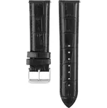 MPM Unisex kožený řemínek na hodinky RB.15893 (22 mm) - černý RB.15893.2220.9090.L1