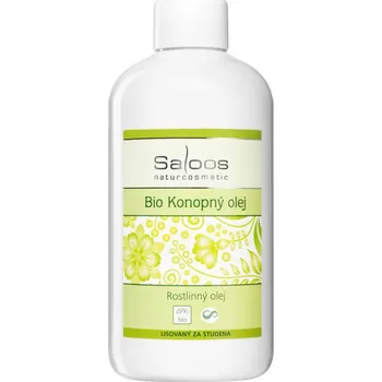Rostlinný olej Saloos Bio konopný rostlinný olej lisovaný za studena 250 ml