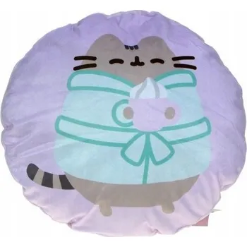 Polštář POLŠTÁŘ polštářek ve tvaru kočky Pusheen samet