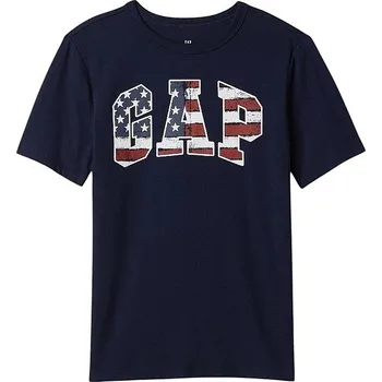 Pánské tričko tričko GAP New Arch Screen Americana - Tapestry Navy 14-16 Years