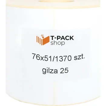 Speciální papír Termo etikety 76x51 mm, návin 25 mm, 1370 ks