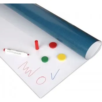 Kancelářský nábytek Pokovená fólie na magnetické tabule, samolepicí bílá, popisovací, šířka 120 cm, metráž