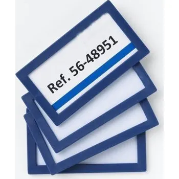 Kancelářský nábytek Magnetická kapsa na 80 x 45 mm, pevný modrý rámeček