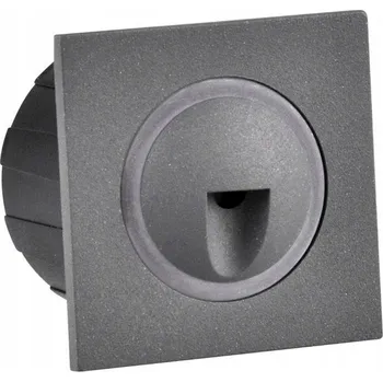 Schodišťové svítidlo Polux 3 W s integrovaným LED zdrojem, 5,1 cm, šedé