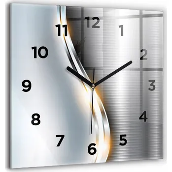 Hodiny Nástěnné hodiny Wallfluent stříbrné 60 cm