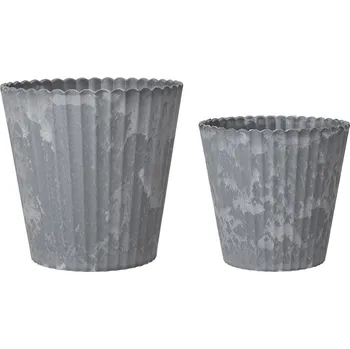 Velikonoční dekorace Wikholmform Dekorativní obaly / květináče YODIT V.15/12cm SET/2ks šedé