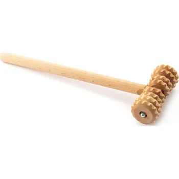 Dřevěný váleček T s rukojetí pro maderoterapii