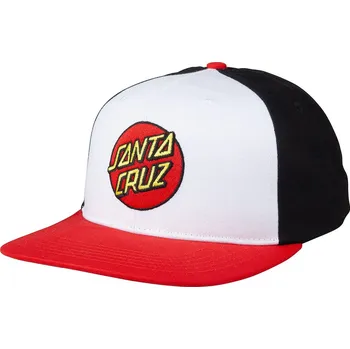 Kšiltovka kšiltovka Santa Cruz Classic Dot Snapback - White/Black/Red one size