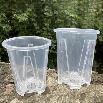 Květináč 5 ks 10cm průhledný květináč na orchideje | plastový květináč, zahradnické potřeby