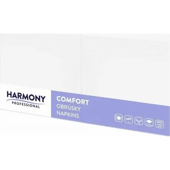 Papírový ubrousek Harmony ubrousky Professional Gastro bílé 24 x 24, 2-vrstvé / 250 ks