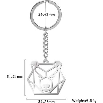 Přívěsek Origami přívěsek zvíře | ocelový doplněk - 24 medvědí hlava