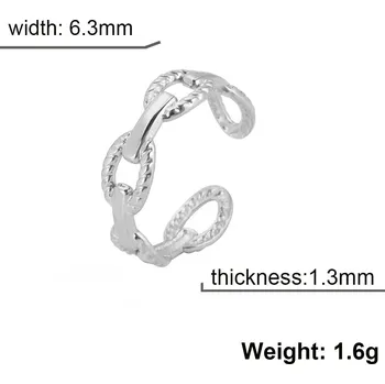 Prsten Dámský otevřený prsten | šperky - Styl 7 ocelová barva