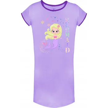 Dívčí noční košile DÍVČÍ NOČNÍ KOŠILE S KRÁTKÝM RUKÁVEM, BAVLNĚNÁ MOŘSKÁ VÍLA 104