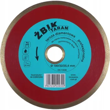 Řezný kotouč DIAMANTOVÝ KOTOUČ ŽBIK TARAN 180 MM PRO GRES MRAMOR