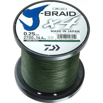Daiwa J-BRAID X4 Šňůra 0,29 mm x 2700 m