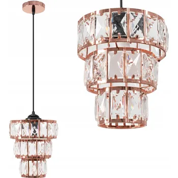 ZÁVĚSNÁ LAMPA GLAMOUR KŘIŠŤÁLOVÁ ROSE GOLD E27