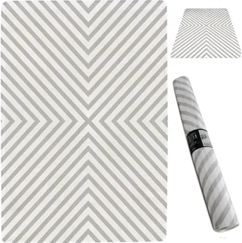 Koberec KOBEREC PODLOŽKA PROTI SKLUZU MĚKKÁ 120x160 GEOMETRICKÝ VZOR ŠEDÁ