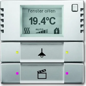 vypínač Snímač teploty s regulátorem a prvkem ovládacím 2-/4násobným ABB Future linear 2CKA006134A0335 ušlechtilá ocel