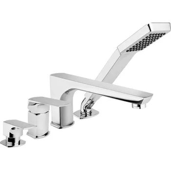 Vodovodní baterie KFA Armatura 5535-210-00 - Vanová baterie 4-otvorová MOKAIT lesklý chrom