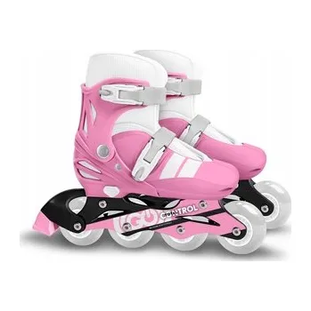 Kolečkové brusle KOLEČKOVÉ BRUSLE NASTAVITELNÉ DĚTSKÉ RŮŽOVÉ PRO DĚTI 30-33