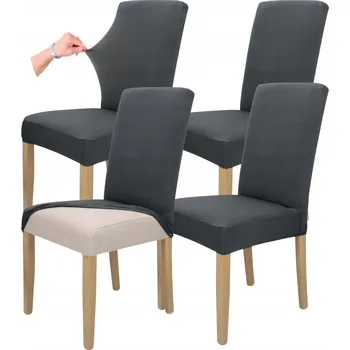 Potah na židli Šedý potah na židli