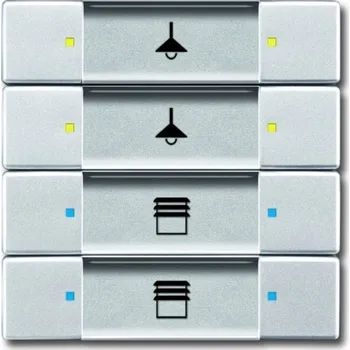 vypínač Prvek ovládací 4-/8násobný ABB Future linear, Busch-axcent 2CKA006117A0234 hliníková stříbrná