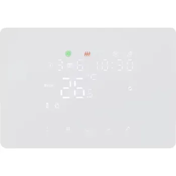 Termostat TERMOSTAT PANEL NÁSTĚNNÝ POKOJOVÝ DOTYKOVÝ LED DISPLEJ ZigBee WHI TUYA SMART